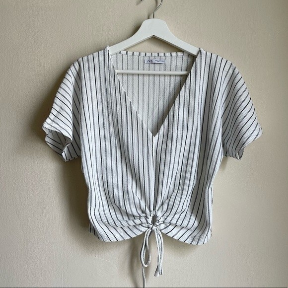 Zara White Crop Top - Picture 2 of 8